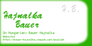 hajnalka bauer business card